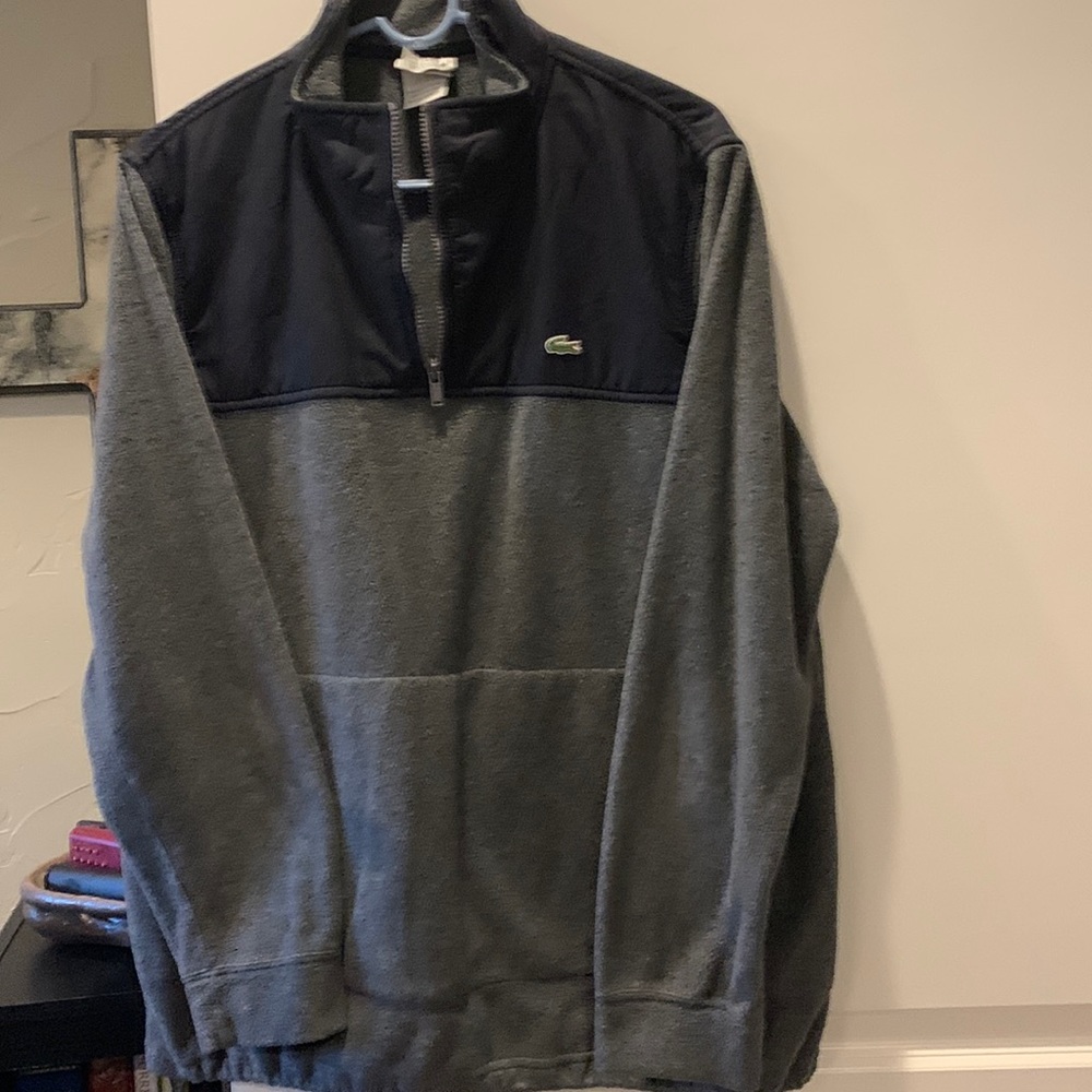 Nice pull over jacket grey/ black Lacoste